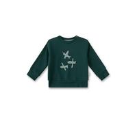 Sanetta Baby - Jungen 11736 Jungen-Sweatshirt Grün | Hochwertiges Und Gemütliches Sweatshirt Aus Bio-Baumwolle Mit Vogel-Motiv Bekleidung, Grün, 80 EU