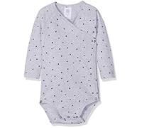 Sanetta Baby - Jungen Wrapover Body 1/1 Allover Formender Body, per Pack Grau (hellgrau Melange 1646), 56 (Herstellergröße: 056)