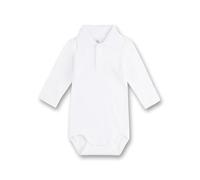 Sanetta - Langarm-Body BASIC mit Polokragen in white Gr.80
