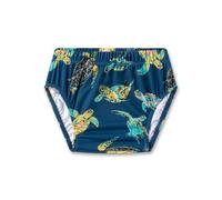 Sanetta Baby-Schwimmwindel blau Schildkröte | Praktischer und nachhaltiger Badeslip aus recyceltem Polyester-Mix für Jungen. Bademode für Babys