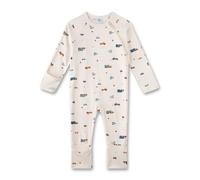 Sanetta Baby-Strampler beige Fahrzeuge | Praktischer und bequemer Strampler aus Bio-Baumwolle für Jungen. Baby Overall