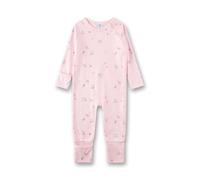 Sanetta Schlafoverall mit Klappfuß Vögel 80 rosa/bunt