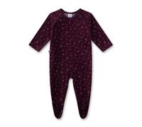 Sanetta Baby-Strampler rot Kleeblatt aus Nicki | Praktischer und bequemer Strampler aus Baumwoll-Nicki für Mädchen. Baby Overall