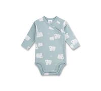 Sanetta Baby-Wickelbody Blau | Nachhaltiger und süßer Wickelbody für Jungen aus Bio-Baumwolle. Baby Wickelbody