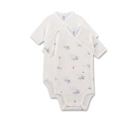 Sanetta Baby-Wickelbody (Doppelpack) off-white Esel | Nachhaltiger und süßer Wickelbody für Jungen aus Bio-Baumwolle. Inhalt: 2er Set Baby Wickelbody