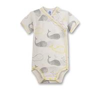 Sanetta Baby-Wickelbody für Jungen kurzarm beige Wal | Wickelbody für Babys