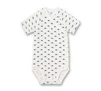 Sanetta Baby-Wickelbody kurzarm weiß Autos | Nachhaltiger und süßer Wickelbody für Jungen aus Bio-Baumwolle. Baby Wickelbody