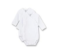 Sanetta Wickelbody Langarm (Doppelpack) Weiß | Nachhaltiger und süßer Wickelbody für Babys aus Bio-Baumwolle. Inhalt: 2er Set Baby Wickelbody 062