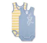 Sanetta Doppelpack Body ohne Arm, Affe blau und gestreift 323157 gr.80