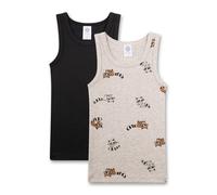 Sanetta Doppelpack Unterhemd - 104 / nature melange / 100% Baumwolle