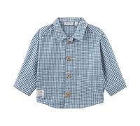 Sanetta Flanellhemd langarm Karo 68 blau/natur