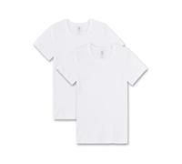 Sanetta Jungen 2er Pack T-Shirts, 300100 Unterhemd, Weiß, 128 EU