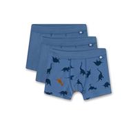 Sanetta Jungen-Hipshorts (3er-Pack) blau Dino | Hochwertige und nachhaltige Unterhose für Jungen aus Baumwolle.