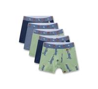 Sanetta Jungen-Hipshorts (5er-Pack) grün | Hochwertige und nachhaltige Unterhose für Jungen aus Baumwoll-Mix. Inhalt: 5er Set Unterwäsche für Jungen 128