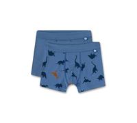 Sanetta Jungen-Hipshorts (Doppelpack) blau Dinos | Hochwertige und nachhaltige Unterhose für Jungen aus Baumwoll-Mix. Inhalt: 2er Set Unterwäsche für Jungen