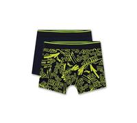 Sanetta Jungen-Hipshorts (Doppelpack) blau | Hochwertige und nachhaltige Unterhose für Jungen aus Baumwoll-Mix. Inhalt: 2er Set Unterwäsche für Jungen 176