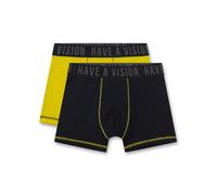 Sanetta Jungen-Hipshorts (Doppelpack) Dunkelblau & Gelb | Hochwertige und nachhaltige Unterhose für Jungen aus Bio-Baumwolle. Inhalt: 2er Set Unterwäsche für Jungen