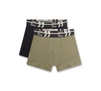 Sanetta Jungen-Hipshorts – Doppelpack – Baumwoll-Mix, nachhaltig – Dunkelblau & Olivgrün