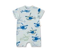 Sanetta Jungen-Overall Blau | Praktischer und bequemer Spieler aus Baumwolle für Jungen. Babystrampler mit Helikopterprint | Baby Overall