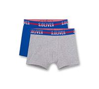Sanetta Jungen S. Oliver Shorts im Doppelpack Boxershorts, 2per Pack Grau (Grey Mel. 1737), 128 (Herstellergröße: 128)