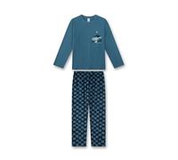 Sanetta Jungen-Schlafanzug Blau | Hochwertiger und bequemer Schlafanzug aus Baumwolle für Jungen. Langarm Schlafanzug mit Karo-Print | Pyjamaset für Jungen