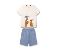 Sanetta Jungen-Schlafanzug kurz beige | Hochwertiger und bequemer Schlafanzug aus Baumwolle für Jungen. Pyjamaset für Jungen 116