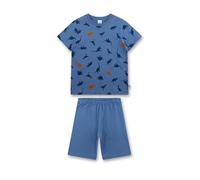 Sanetta Jungen Schlafanzug - kurz, Kids, Nachtwäsche, Pyjama, Baumwolle Blau 140