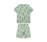 Sanetta Jungen-Schlafanzug kurz grün | Hochwertiger und bequemer Schlafanzug aus Baumwolle für Jungen. Pyjamaset für Jungen 098