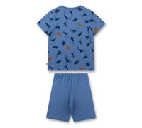 Sanetta Jungen Schlafanzug - kurz, Kids, Nachtwäsche, Pyjama, Baumwolle 128 Blau