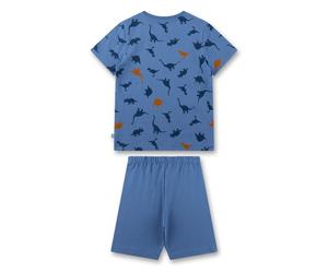Sanetta Jungen Schlafanzug - kurz, Kids, Nachtwäsche, Pyjama, Baumwolle 128 Blau