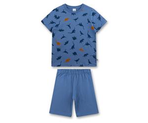 Sanetta Jungen Schlafanzug - kurz, Kids, Nachtwäsche, Pyjama, Baumwolle Blau / 128 128 Blau
