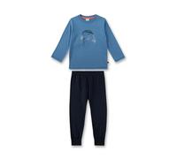 Sanetta Jungen-Schlafanzug lang Blau | Hochwertiger und bequemer Schlafanzug aus Bio-Baumwolle für Jungen. Pyjamaset für Jungen 104