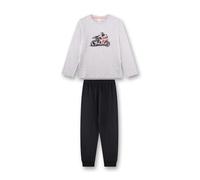 Sanetta - Kid's Pyjama Long 245946 - Schlafanzug, Gr. 188, weiß (BrightGreyMelange)
