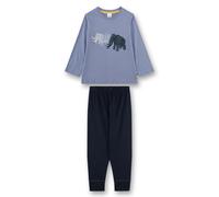Sanetta Jungen Schlafanzug, lang - Kids, Mammut-Print, Single Jersey 104 Mehrfarbig