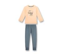 Sanetta Jungen Schlafanzug lang rosa Pyjamaset, neon Melon, 128