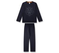 Sanetta Jungen Schlafanzug - Teens, lang, Nachtwäsche, Pyjama, Baumwolle 140 Blau