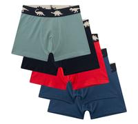 Sanetta Jungen Shorts, 5er Pack - Kids, Dinos, Single Jersey, Baumwollmischung Blau/Schwarz/Grün/Rot 104