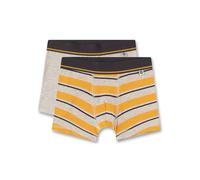 Sanetta Jungen-Shorts (Doppelpack) Gelb | Hochwertige und nachhaltige Unterhose aus Bio-Baumwolle. Unterhose mit Webbund und Ringelmuster | Inhalt: 2er Set Unterwäsche