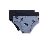 Sanetta - Kid's DP Brief 337074 +337075 - Unterhose, Gr. 128, grau/blau (StoneWash)