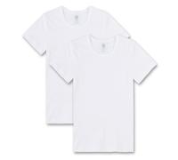 Sanetta Jungen T-Shirt, 2er Pack - Unterhemd, Basic, Organic Cotton Weiß / 176 176 Weiß