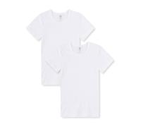 Sanetta Jungen T-Shirt halbarm im Doppelpack aus Bio-Baumwolle - Made in Europe - weiß (01), 140