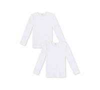 Sanetta Jungen T-Shirt Langarm im Doppelpack aus Bio-Baumwolle - Made in Europe - weiß (01), 116