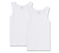 Sanetta Jungen Unterhemd 2er Pack - Shirt ohne Arm, Tank Top, Basic, Organic Cotton, weiß 116 (4-5 Years) 116 Weiß