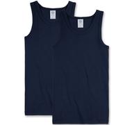 Sanetta Jungen Unterhemd 2er Pack - Shirt ohne Arme, Tank Top, Basic, Organic Cotton, dunkelblau 152 (10-11 Years) 152 Blau