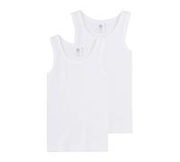 Sanetta Jungen Unterhemd im Doppelpack aus Bio-Baumwolle - Made in Europe - weiß (01), 164