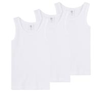 Sanetta Jungen Unterhemden 3er Pack - Tank Top, Basic, Organic Cotton, einfarbig 116 Weiß