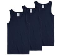Sanetta Jungen Unterhemden 3er Pack - Tank Top, Basic, Organic Cotton, einfarbig 188 Blau