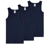 Sanetta Jungen Unterhemden 3er Pack - Tank Top, Basic, Organic Cotton, einfarbig Dunkelblau 140 (8-9 Years)