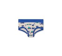 Sanetta Jungen-Unterhose Beige| Hochwertige und nachhaltige Unterhose für Jungen aus Baumwolle. Slip mit Softbund und Baustellen-Allover | Unterwäsche für Jungen