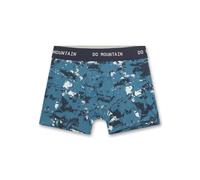Sanetta Jungen-Unterhose Blau | Hochwertige und nachhaltige Unterhose aus Bio-Baumwolle. Shorts mit Webbund und grafischem Allover | Unterwäsche